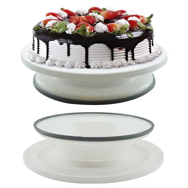 Rubber Non-slip Plastic Cake Decorating Turntable Manual Cake Stand Anti-skid Round Cake Table Kitchen Baking Tools
Rubber Non-slip Plastic Cake Decorating Turntable Manual Cake Stand Anti-skid Round Cake Table Kitchen Baking Tools