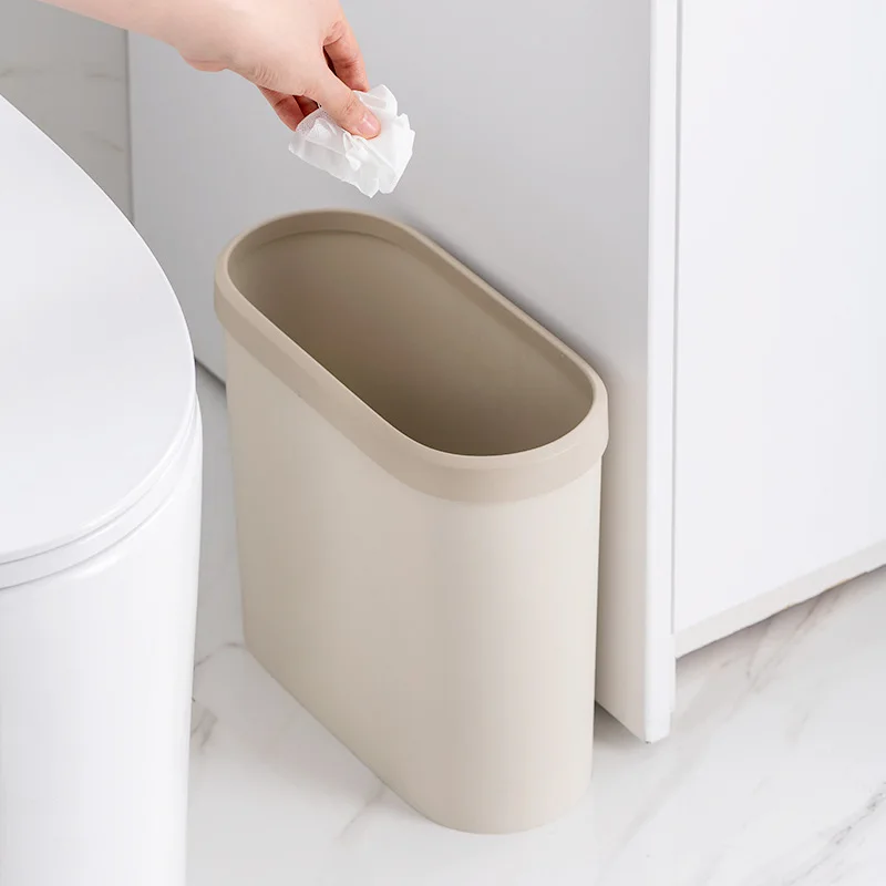 Simple and Independent Design Toilet Trash Can Narrow Seam Bedroom Kitchen Toilet Home Creative Seam Trash Can Without Cover 
Simple and Independent Design Toilet Trash Can Narrow Seam Bedroom Kitchen Toilet Home Creative Seam Trash Can Without Cover