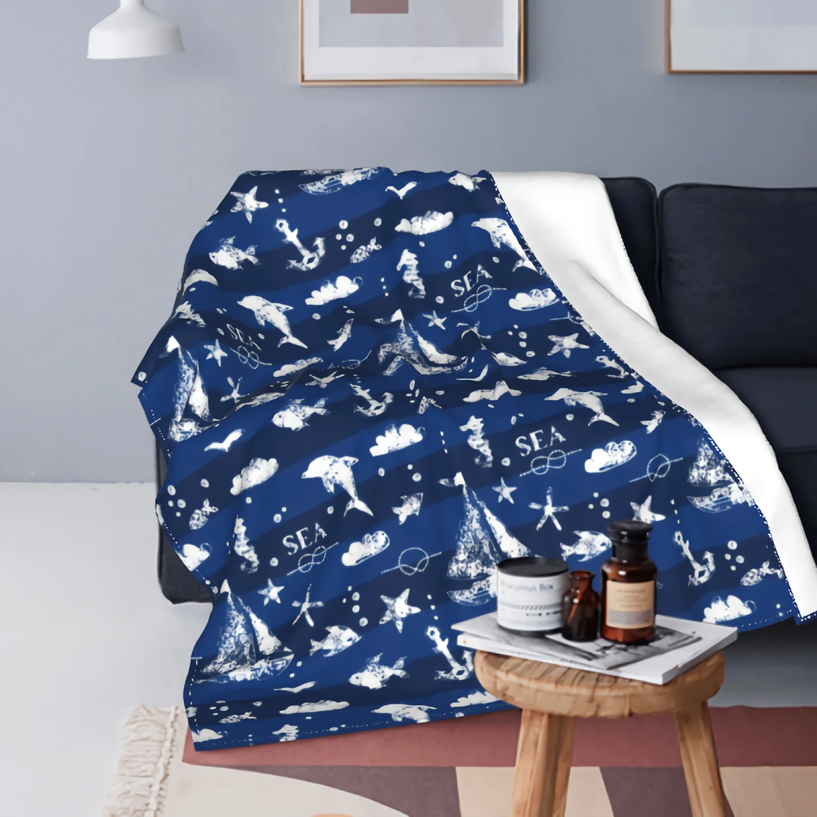 Blue Nautical Sailboat Thick Flannel Blanket 80"x60" Breathable Warm Bed Sofa Couch Blanket Soft Throw Blanket for Kids Adults
Blue Nautical Sailboat Thick Flannel Blanket 80"x60" Breathable Warm Bed Sofa Couch Blanket Soft Throw Blanket for Kids Adults
