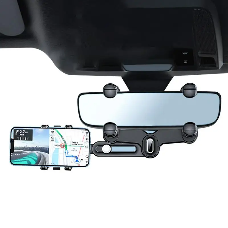 

Вращающийся на 360 градусов Автомобильный держатель для телефона на лобовое стекло, сотовый телефон, поддержка зеркала заднего вида, стандартное Крепление-подставка, длинный зажим