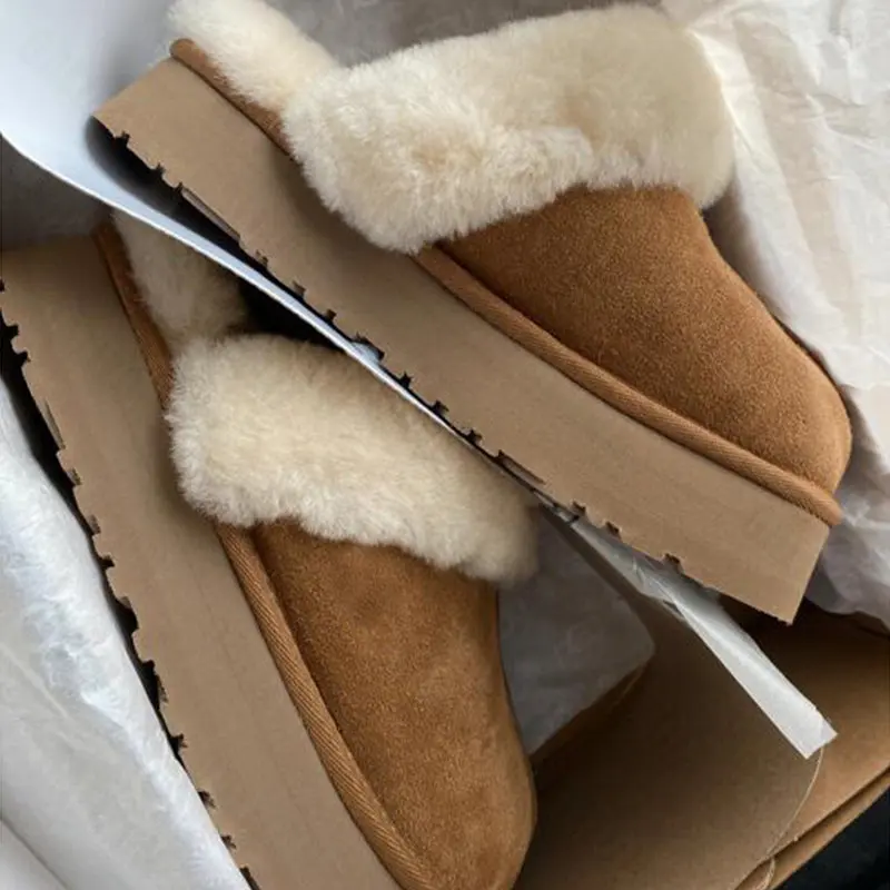 Winter Women Fur Slippers Warm Boots Platform Flip Flops 2022 New Short Plush Flats Home Cotton Shoes Suede Mules Ladies Boots
Winter Women Fur Slippers Warm Boots Platform Flip Flops 2022 New Short Plush Flats Home Cotton Shoes Suede Mules Ladies Boots
