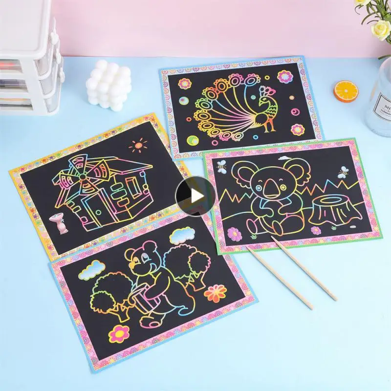 Green Safety Drawing Book Colorful Art Scratch Colorful Art Gradient Color Partition Design Diy Painting Painting Teaching Tool
Green Safety Drawing Book Colorful Art Scratch Colorful Art Gradient Color Partition Design Diy Painting Painting Teaching Tool