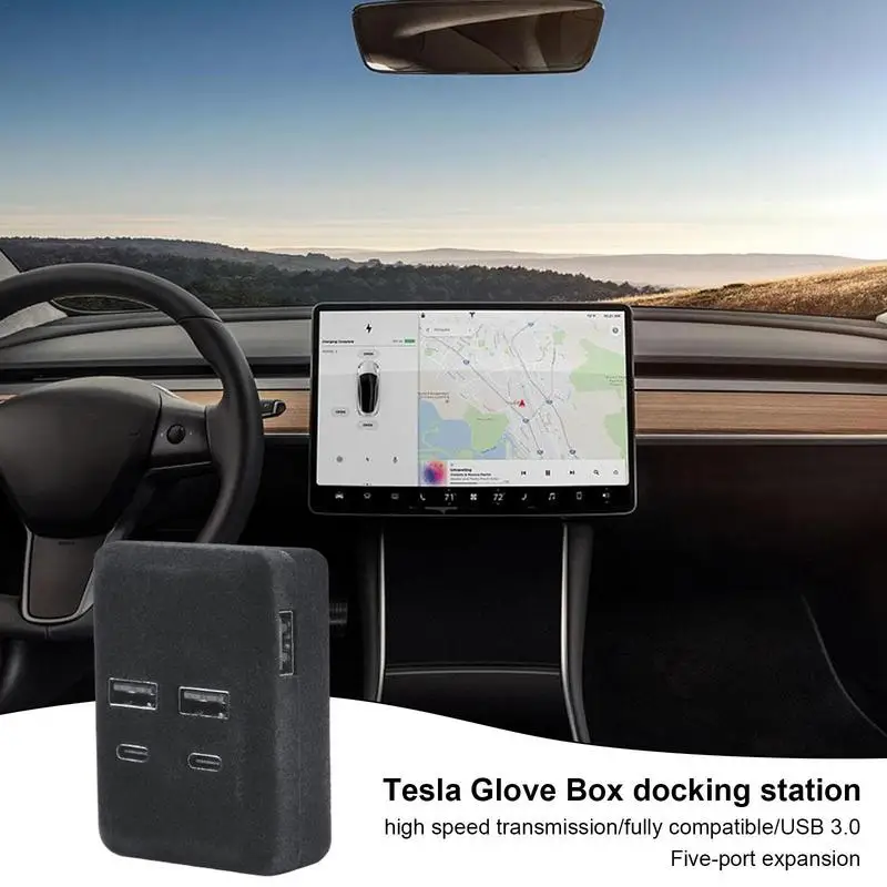 For Tesla Model 3 Y HUB Quick Charger Accessories USB Splitter Hub Docking Station Glove Box HUB Extender Charger for Tesla
For Tesla Model 3 Y HUB Quick Charger Accessories USB Splitter Hub Docking Station Glove Box HUB Extender Charger for Tesla