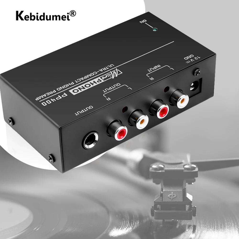 Kebidumei Ultra-Compact Phono Preamp Preamplifier With Rca 1/4Inch TRS Interfaces Preamplificador Phono Preamp PP400
Kebidumei Ultra-Compact Phono Preamp Preamplifier With Rca 1/4Inch TRS Interfaces Preamplificador Phono Preamp PP400