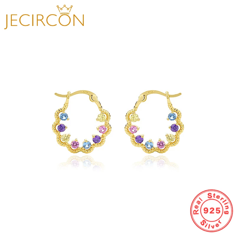 925 Sterling Silver Circle Twist Earrings for Women 2022 Fall New Colorful Zircon Exquisite Banquet Wedding Jewelry Accessories
925 Sterling Silver Circle Twist Earrings for Women 2022 Fall New Colorful Zircon Exquisite Banquet Wedding Jewelry Accessories
