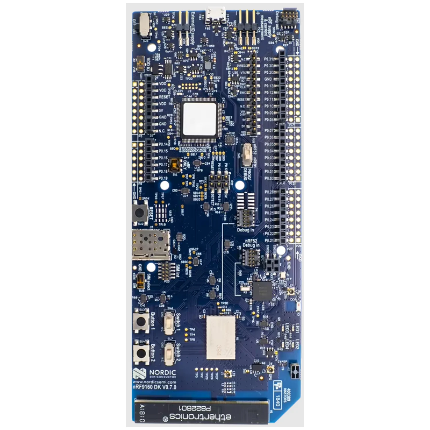 Комплект для разработки Holyiot nRF9160-DK Bluetooth GPS LTE-M 
Комплект для разработки Holyiot nRF9160-DK Bluetooth GPS LTE-M