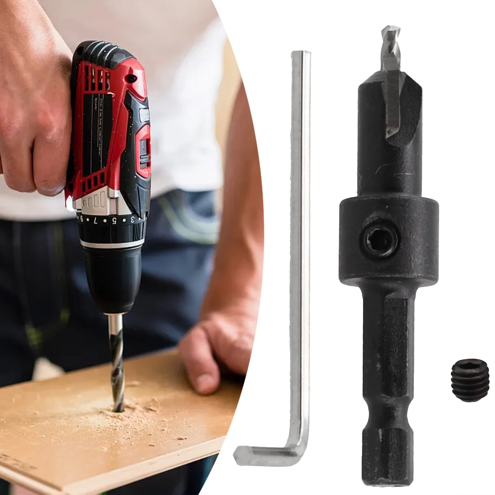 1pcs 1/4inch Hex Shank Countersink Drill Bit Steel Alloy Steel Quick Replacement Collets For Woodworking Drilling Counterbore
1pcs 1/4inch Hex Shank Countersink Drill Bit Steel Alloy Steel Quick Replacement Collets For Woodworking Drilling Counterbore