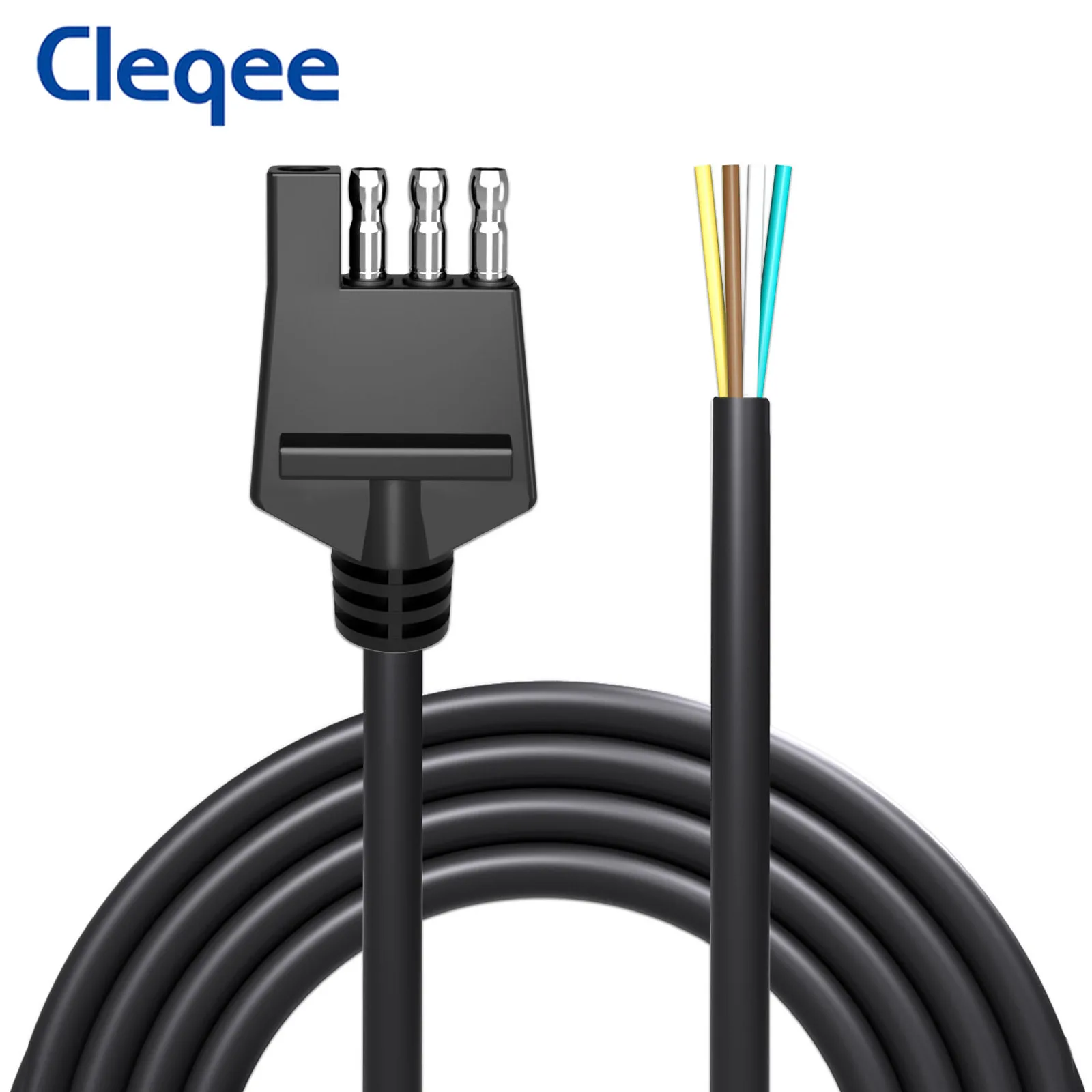 Cleqee T10076 4 Way Trailer Light Wiring Harness 4-Pin Plug Connector Flat Adapter to Bare Wire 18AWG 2M/3M/6M
Cleqee T10076 4 Way Trailer Light Wiring Harness 4-Pin Plug Connector Flat Adapter to Bare Wire 18AWG 2M/3M/6M