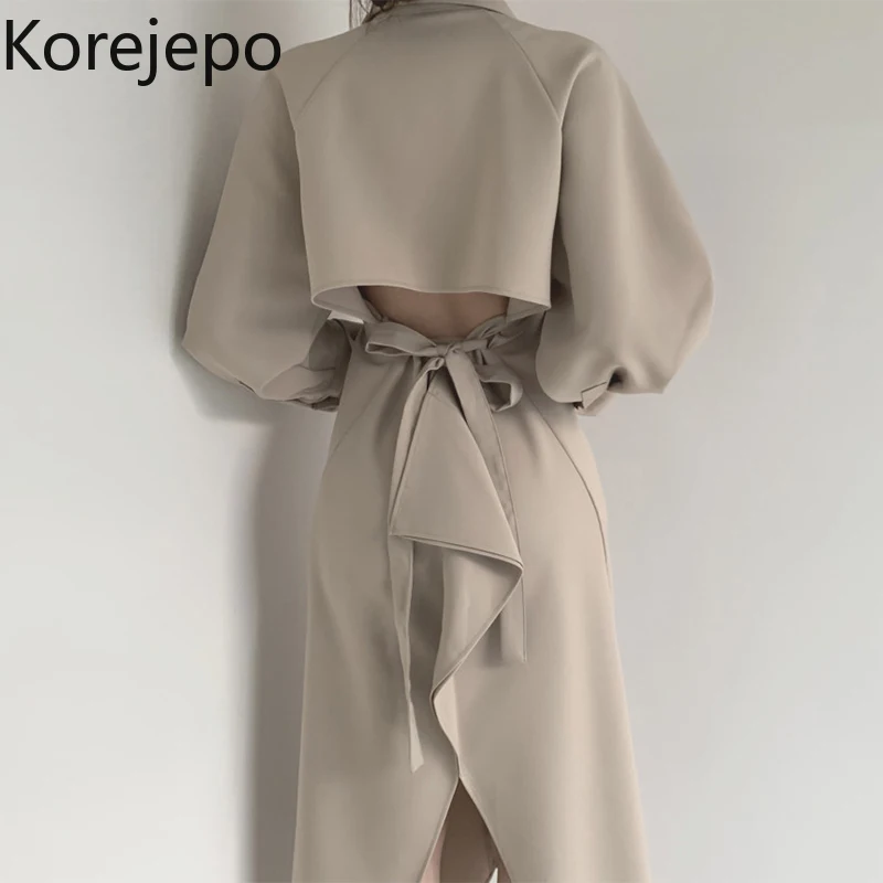 Korejepo Hollow Out Bandage Dresses Women Temperament Lapel Single Breasted Lantern Sleeve Split Dress Spring 2022 New Clothes
Korejepo Hollow Out Bandage Dresses Women Temperament Lapel Single Breasted Lantern Sleeve Split Dress Spring 2022 New Clothes