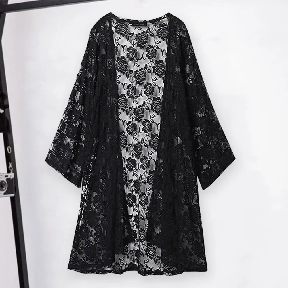 Women Cardigan Lace Flower Embroidery Summer Long Coat See-through Anti-UV Sun Protection Beach Cover Up
Women Cardigan Lace Flower Embroidery Summer Long Coat See-through Anti-UV Sun Protection Beach Cover Up