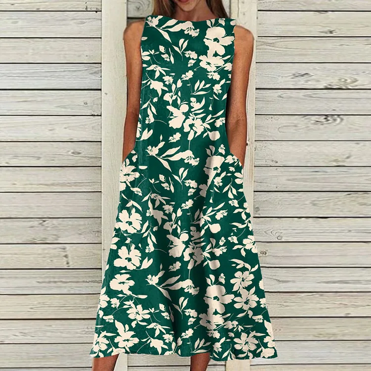 Women's new summer holiday party dress Bohemian floral sleeveless skirtvestidos
Women's new summer holiday party dress Bohemian floral sleeveless skirtvestidos