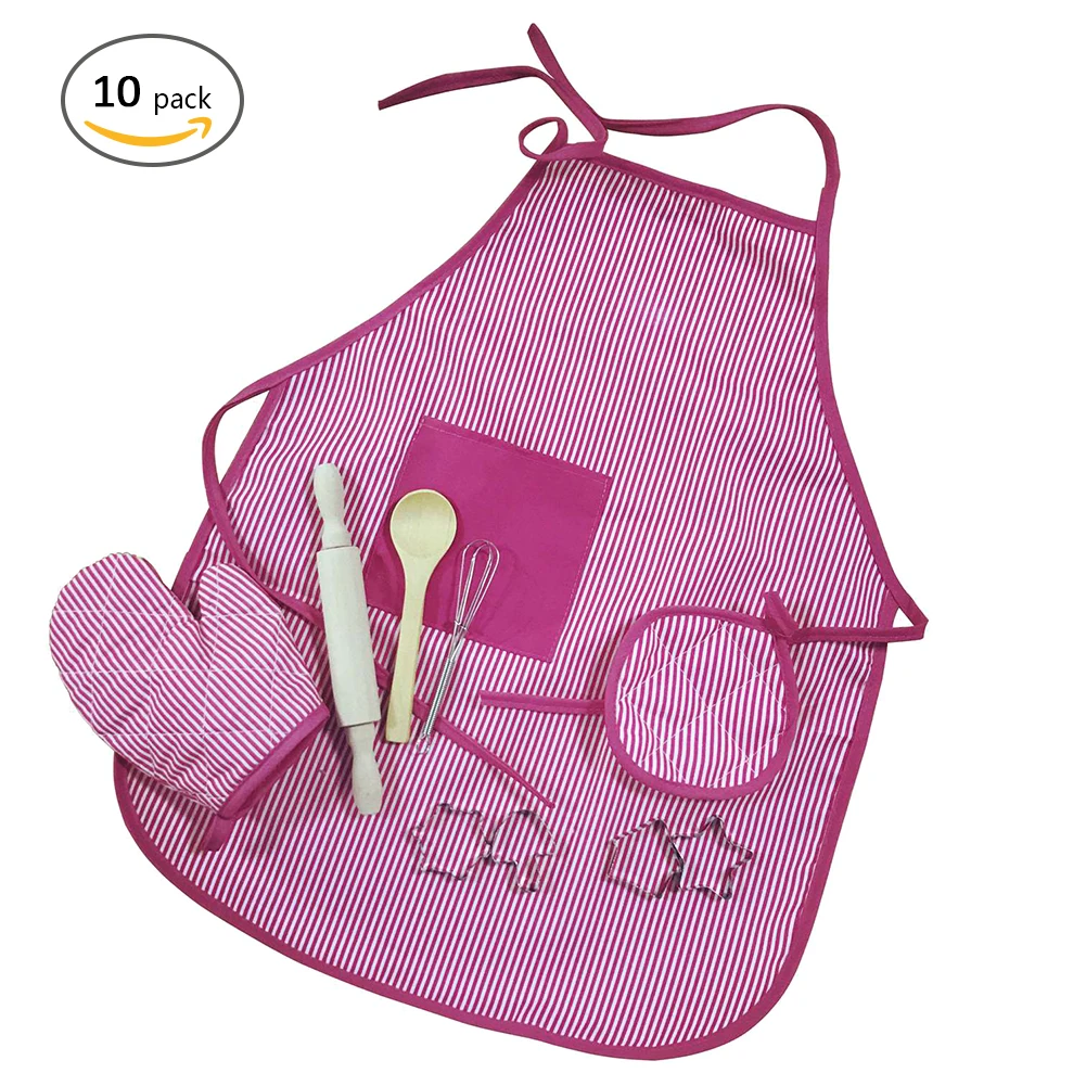 10pcs Apron for Little Girls Kids Cooking Baking Set Chef Hat Mitt & Utensil for Toddler Dress Up Chef Costume Role Play
10pcs Apron for Little Girls Kids Cooking Baking Set Chef Hat Mitt & Utensil for Toddler Dress Up Chef Costume Role Play