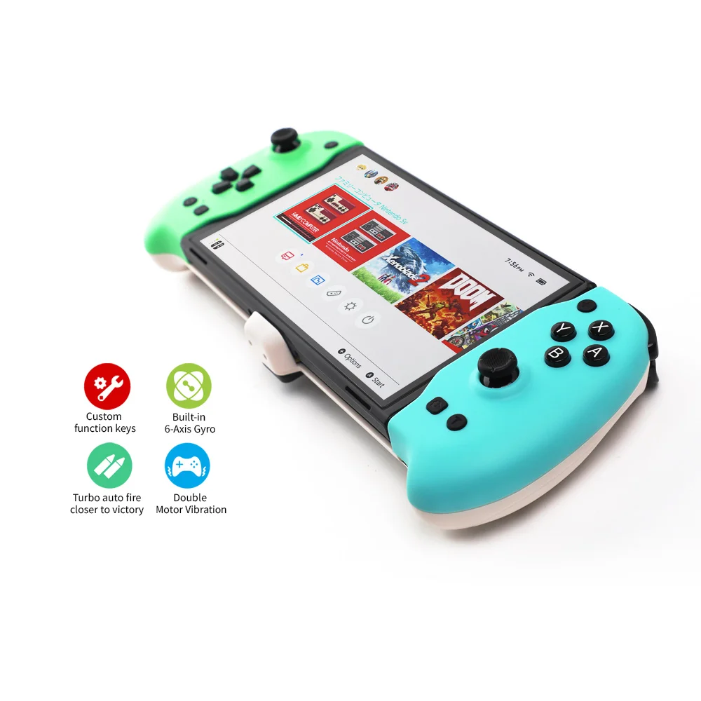 Switch Grip In-line Gamepad Switch OLED Game Console Dual Vibration Six Axis Type-C Burst Somatosensory Vibration Controller
Switch Grip In-line Gamepad Switch OLED Game Console Dual Vibration Six Axis Type-C Burst Somatosensory Vibration Controller