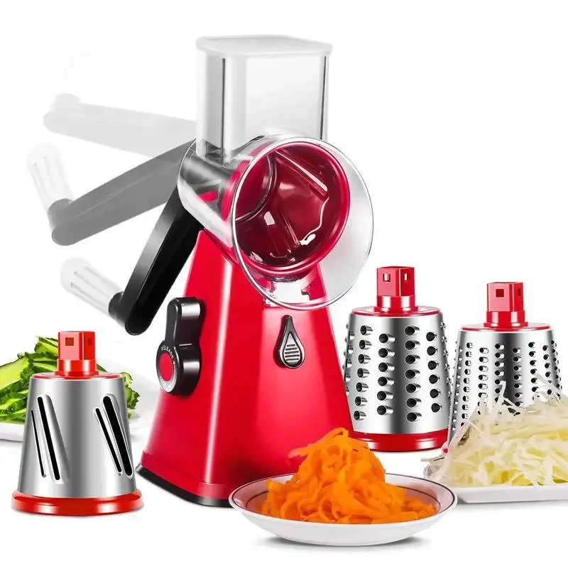 Rotary Cheese Grater Kitchen Mandoline Vegetable Slicer with 3 Replaceable Blades Manual Chopper for Nuts Vegetable Chocolate
Rotary Cheese Grater Kitchen Mandoline Vegetable Slicer with 3 Replaceable Blades Manual Chopper for Nuts Vegetable Chocolate