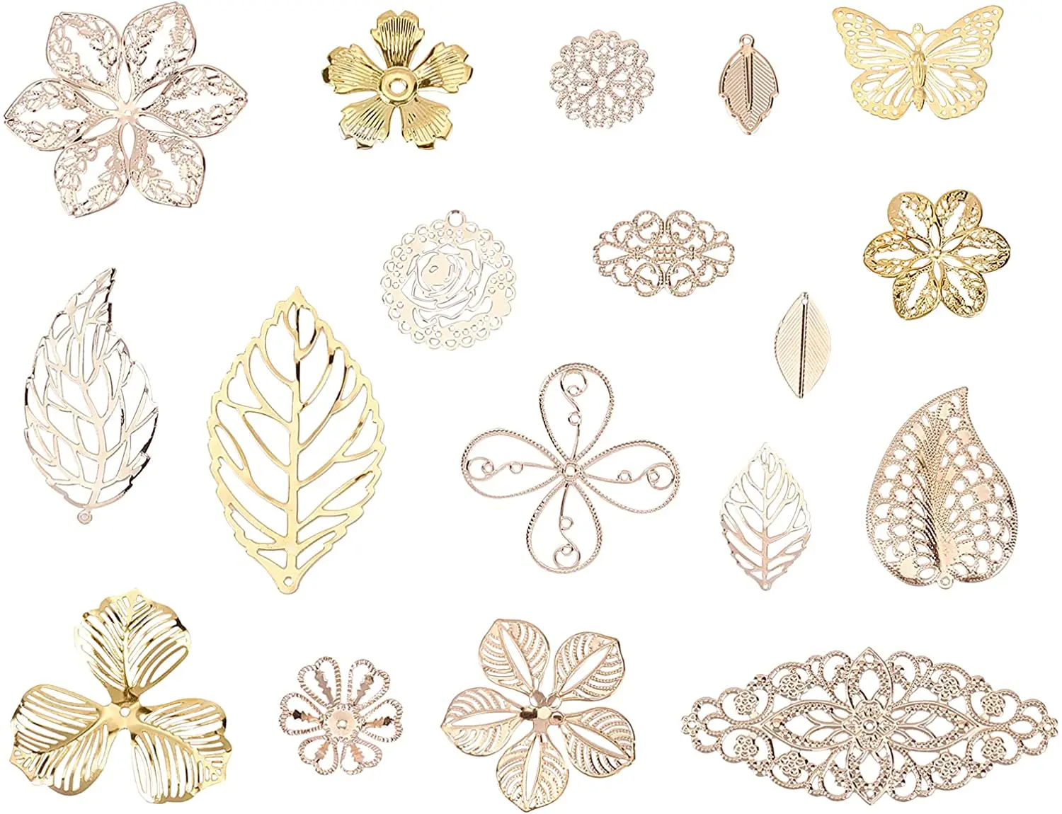 18 стилей золотые филигранные подвесные звенья 36 шт. лист цветок железный металлический соединитель Подвески Украшения для «сделай сам» сер... 
18 стилей золотые филигранные подвесные звенья 36 шт. лист цветок железный металлический соединитель Подвески Украшения для «сделай сам» сер...