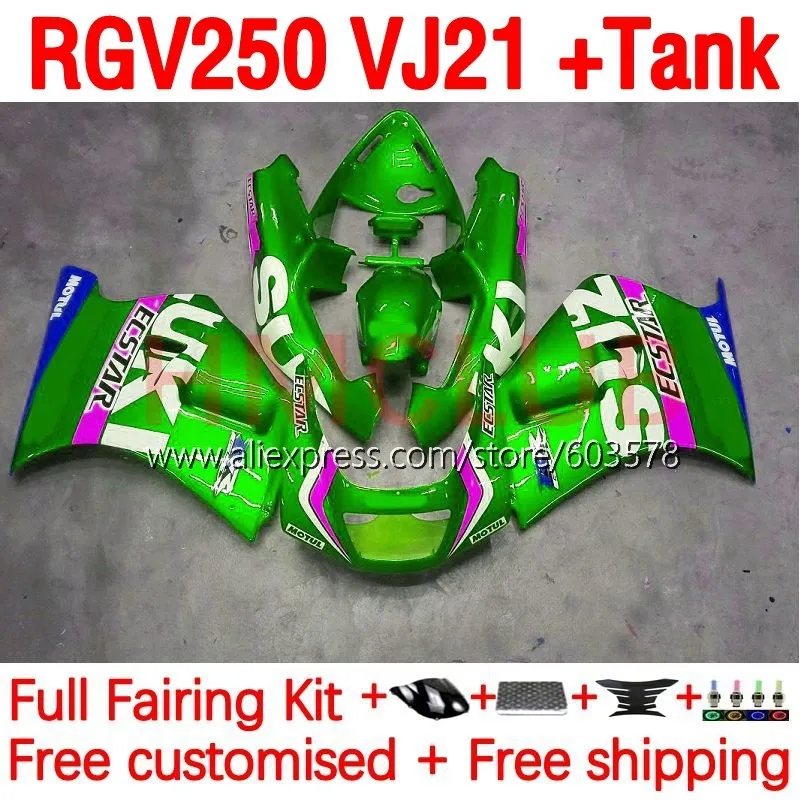 Body+Tank For SUZUKI RGV250 SAPC VJ21 RGVT-250 RGVT RGV 250 RGVT250 88 89 VJ 21 RGV-250 1988 1989 Fairings 182No.150 green stock
Body+Tank For SUZUKI RGV250 SAPC VJ21 RGVT-250 RGVT RGV 250 RGVT250 88 89 VJ 21 RGV-250 1988 1989 Fairings 182No.150 green stock
