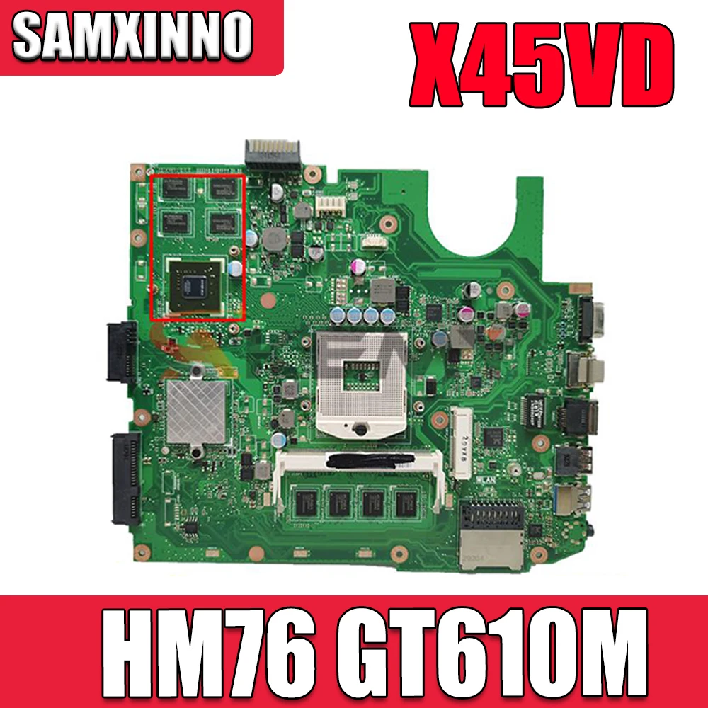 Материнская плата X45VD для ноутбука ASUS X45VD X45V, оригинальная материнская плата HM76 GT610M
Материнская плата X45VD для ноутбука ASUS X45VD X45V, оригинальная материнская плата HM76 GT610M