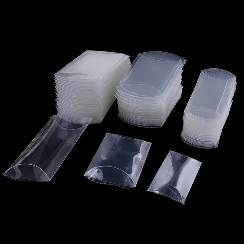 50 Pcs Pillow Shape Clear PVC Box Cosmetics Stationery Packaging Box Gift Box Wedding Party Candy Box
50 Pcs Pillow Shape Clear PVC Box Cosmetics Stationery Packaging Box Gift Box Wedding Party Candy Box