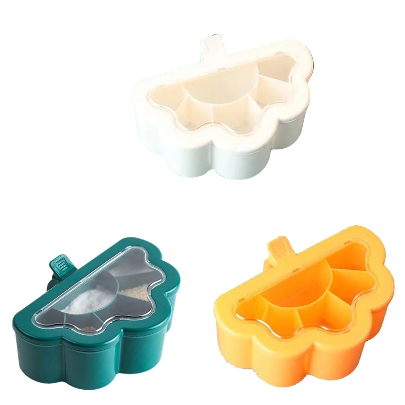 Kitchen Spice Jar with Clear Lid and Handle 6 Grids 6 Spoons Set Seasoning Box for Cooking Salt Sugar Pepper Seasoning 
Kitchen Spice Jar with Clear Lid and Handle 6 Grids 6 Spoons Set Seasoning Box for Cooking Salt Sugar Pepper Seasoning