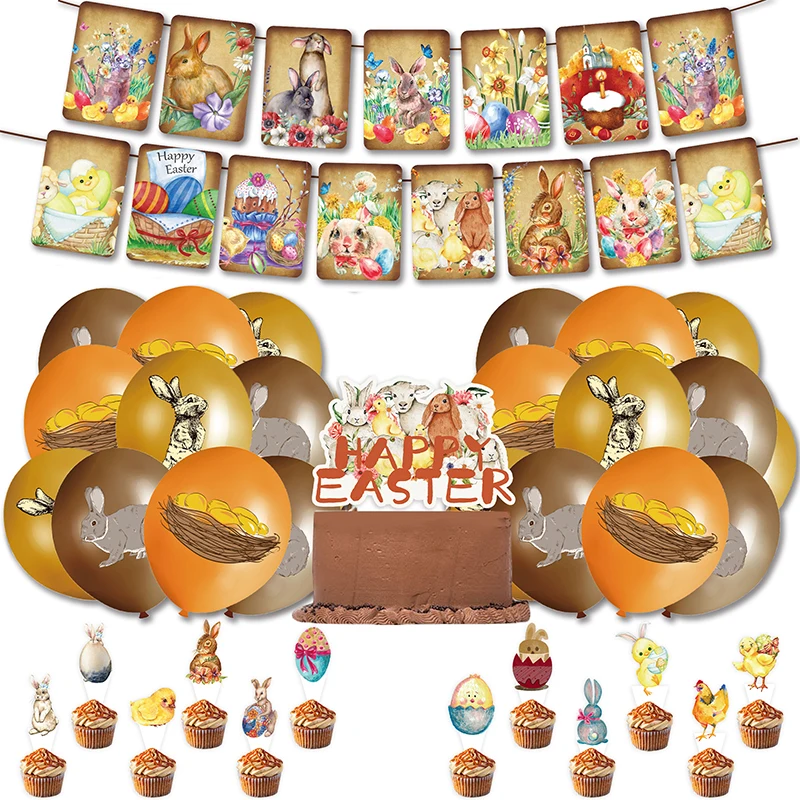 Happy Easter Party Decoration Cute Bunny Chick Easter Egg flowers Banner Balloons Cupcake Topper Spring Easter Home Decor
Happy Easter Party Decoration Cute Bunny Chick Easter Egg flowers Banner Balloons Cupcake Topper Spring Easter Home Decor