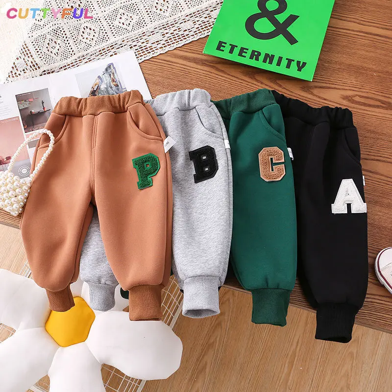 Cuttyful Autumn New Kids Pants Children Letter Plush Sports Pants Boys Outwear Trousers Fashion Cartoon Plush Sweatpants
Cuttyful Autumn New Kids Pants Children Letter Plush Sports Pants Boys Outwear Trousers Fashion Cartoon Plush Sweatpants