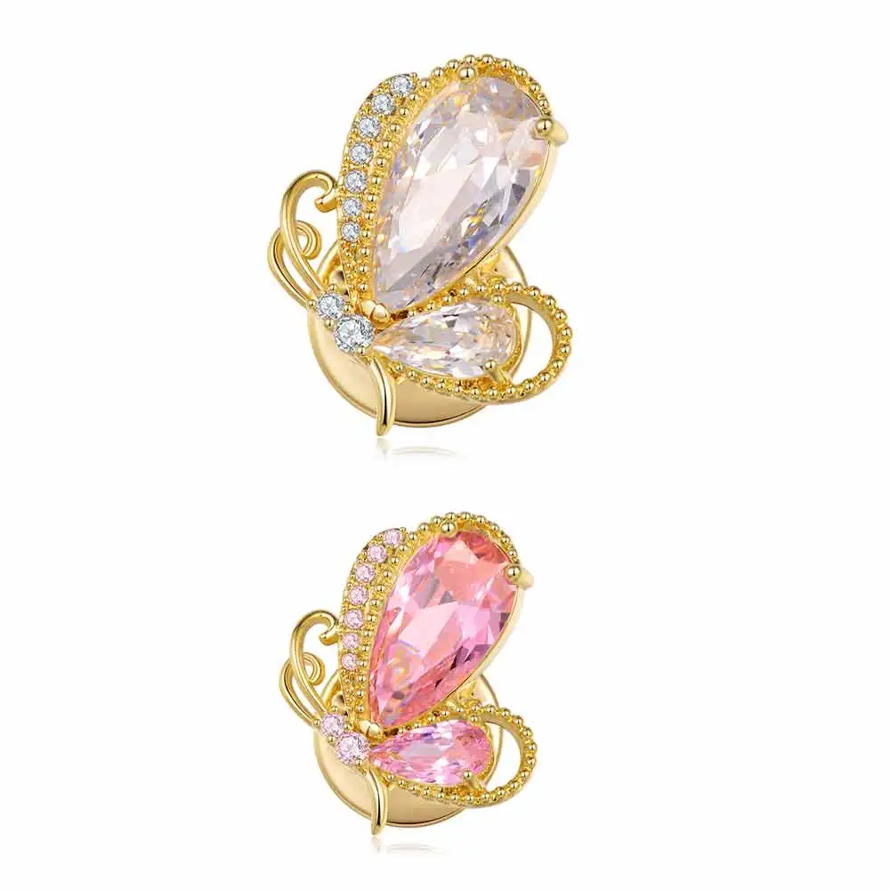 Cute Pink White Zircon Butterfly Brooches For Women New Copper Brooch Pins Fashion Clothing Jewelry accesorios mujer 2023
Cute Pink White Zircon Butterfly Brooches For Women New Copper Brooch Pins Fashion Clothing Jewelry accesorios mujer 2023
