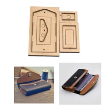 DIY leather craft name cardholder cutting dies knife mold metal hollowed punch tool blade 11x7x2.5cm