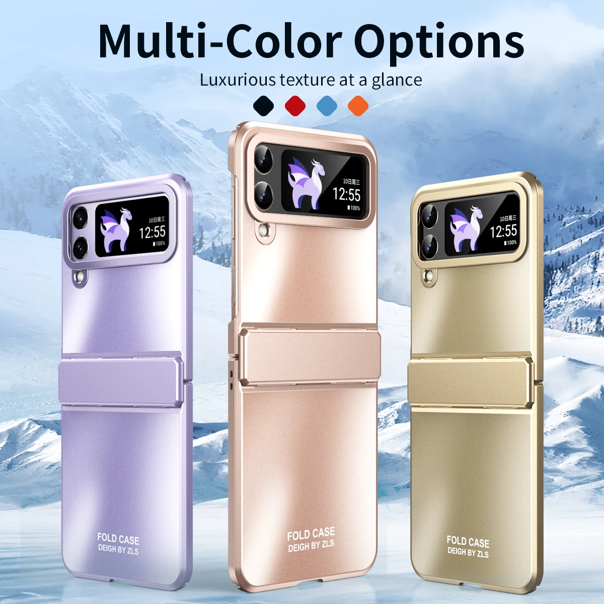 

Ultra Thin Hard PC Pure Color Case For Samsung Galaxy Z Flip 4 3 Phone Case Full Protect Cover For Samsung Galaxy ZFlip3 ZFlip4