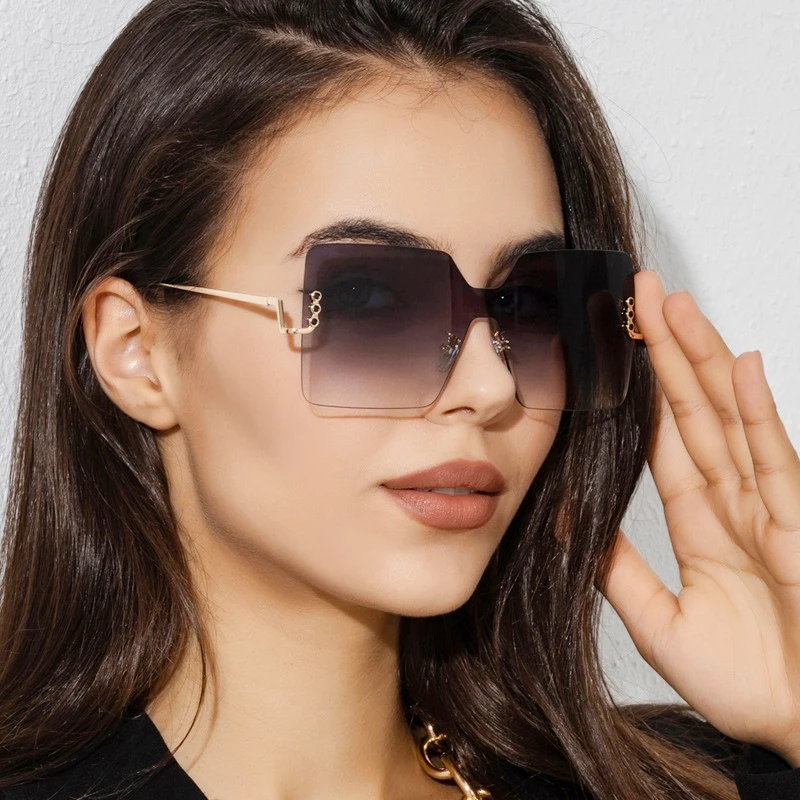 Luxury Brand Rimless Square Sunglasses Women Channel Oversized Frameless Sun Glasses men Ladies Big Frame UV400
Luxury Brand Rimless Square Sunglasses Women Channel Oversized Frameless Sun Glasses men Ladies Big Frame UV400