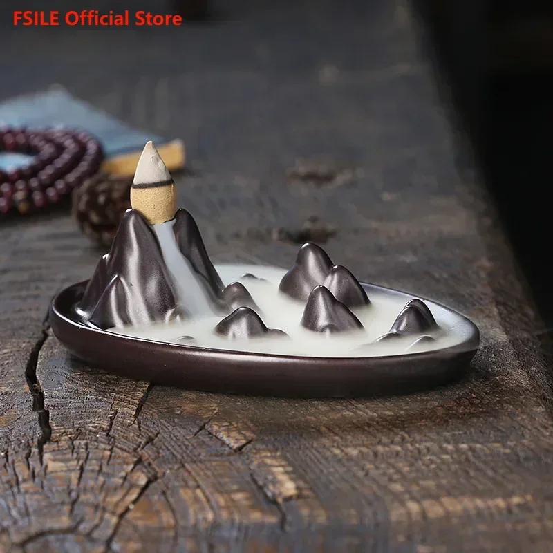 FSILE Ceramic Backflow Incense Burner Creative Decoration Sandalwood Burner Waterfall Backflow Incense Tower Incense Burner
FSILE Ceramic Backflow Incense Burner Creative Decoration Sandalwood Burner Waterfall Backflow Incense Tower Incense Burner