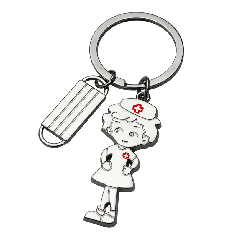 New Fashion Nurse Keychain Charms Stainless Steel Key Ring Handbag Ornaments Nurse's Day Gift
New Fashion Nurse Keychain Charms Stainless Steel Key Ring Handbag Ornaments Nurse's Day Gift