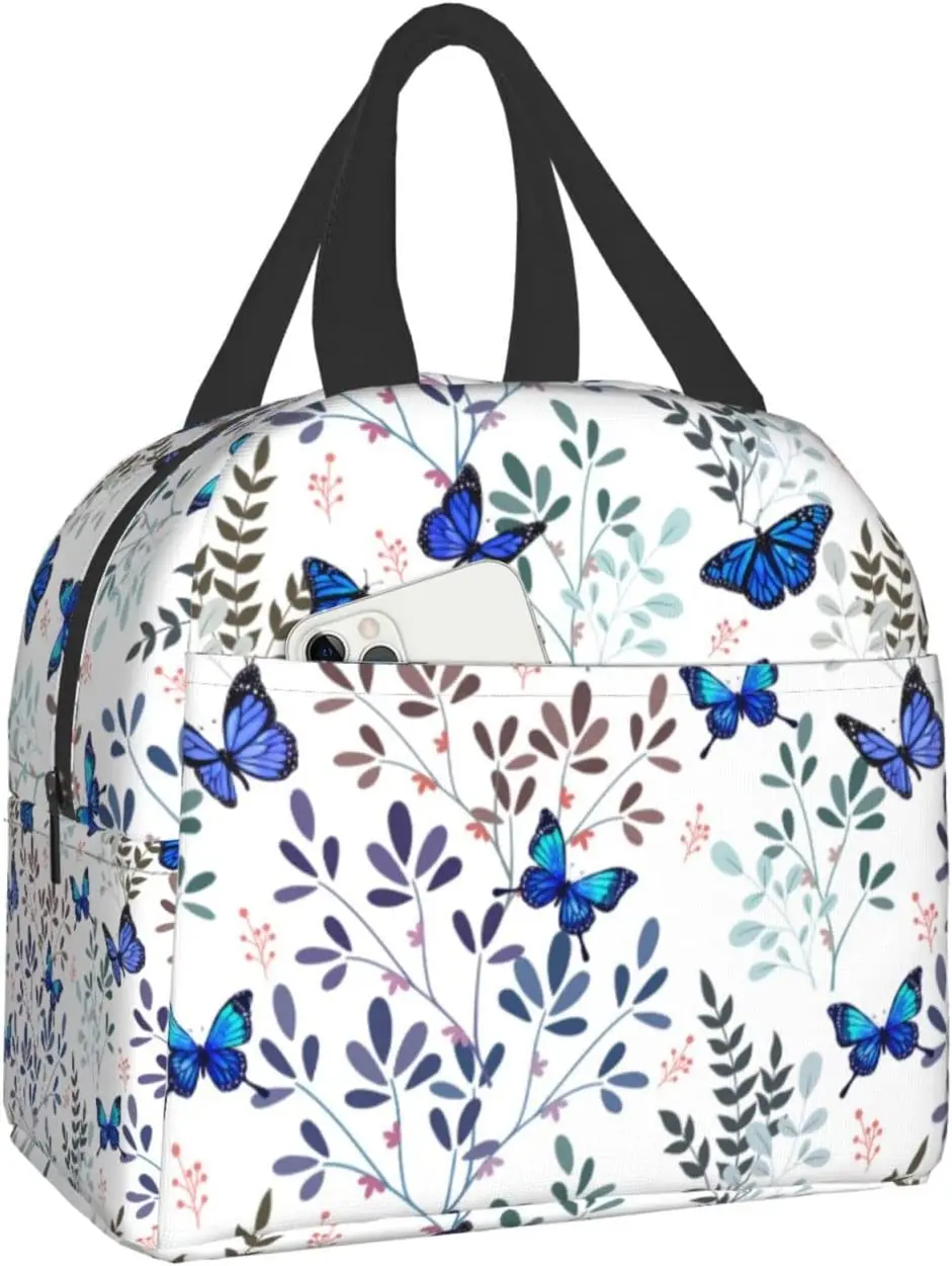 Butterfly Insulated Lunch Bag with Front Pocket Reusable Cooler Tote Bag with Zipper for Camping Hiking Picnic Beach Travel Work
Butterfly Insulated Lunch Bag with Front Pocket Reusable Cooler Tote Bag with Zipper for Camping Hiking Picnic Beach Travel Work