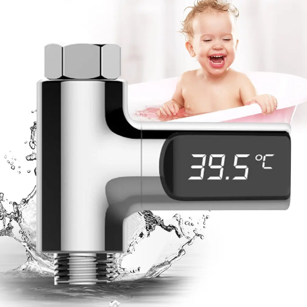 

Термометр для воды на смеситель для душа и ванны со светодиодный ным экраном, поворот на 360 °
