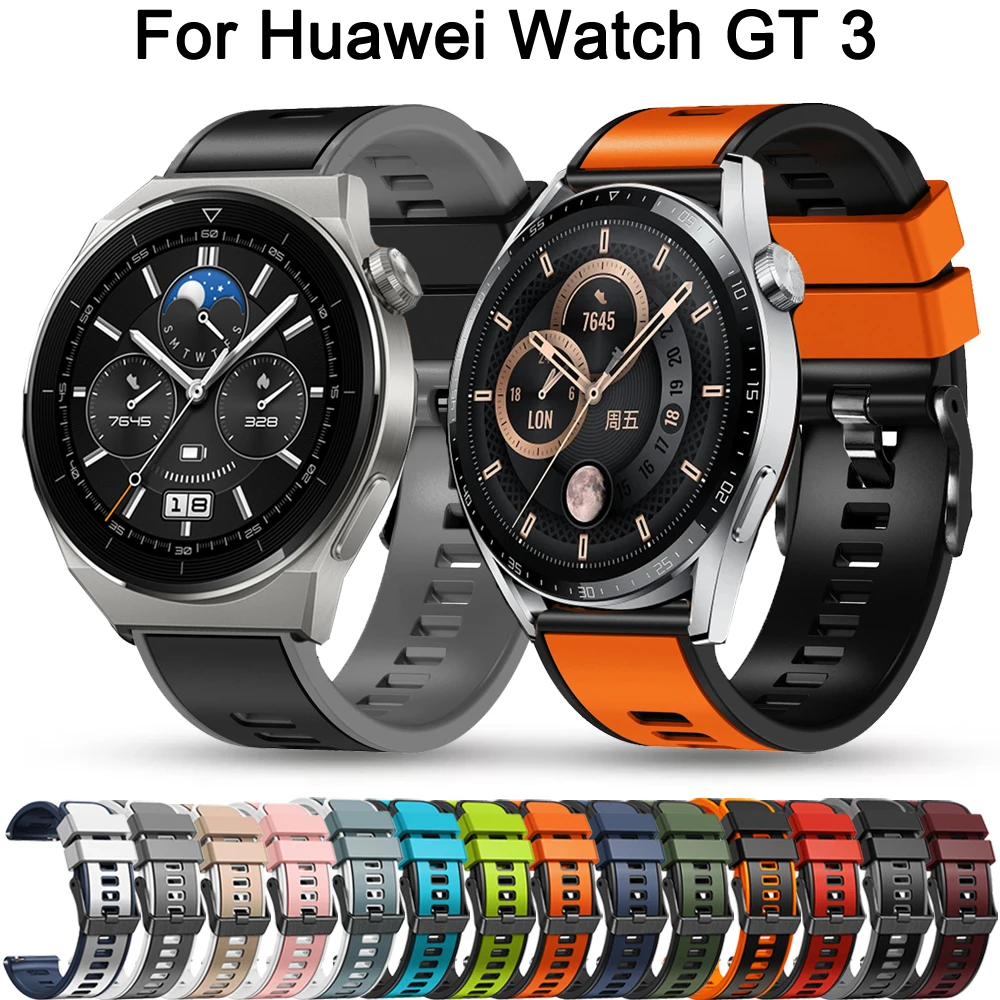 

20 22mm Smart Watch Band For Huawei Watch GT 3 2 GT3 46mm 42mm Straps Wristbands GT2 Pro Watchband Bracelet Silicone Belt Correa