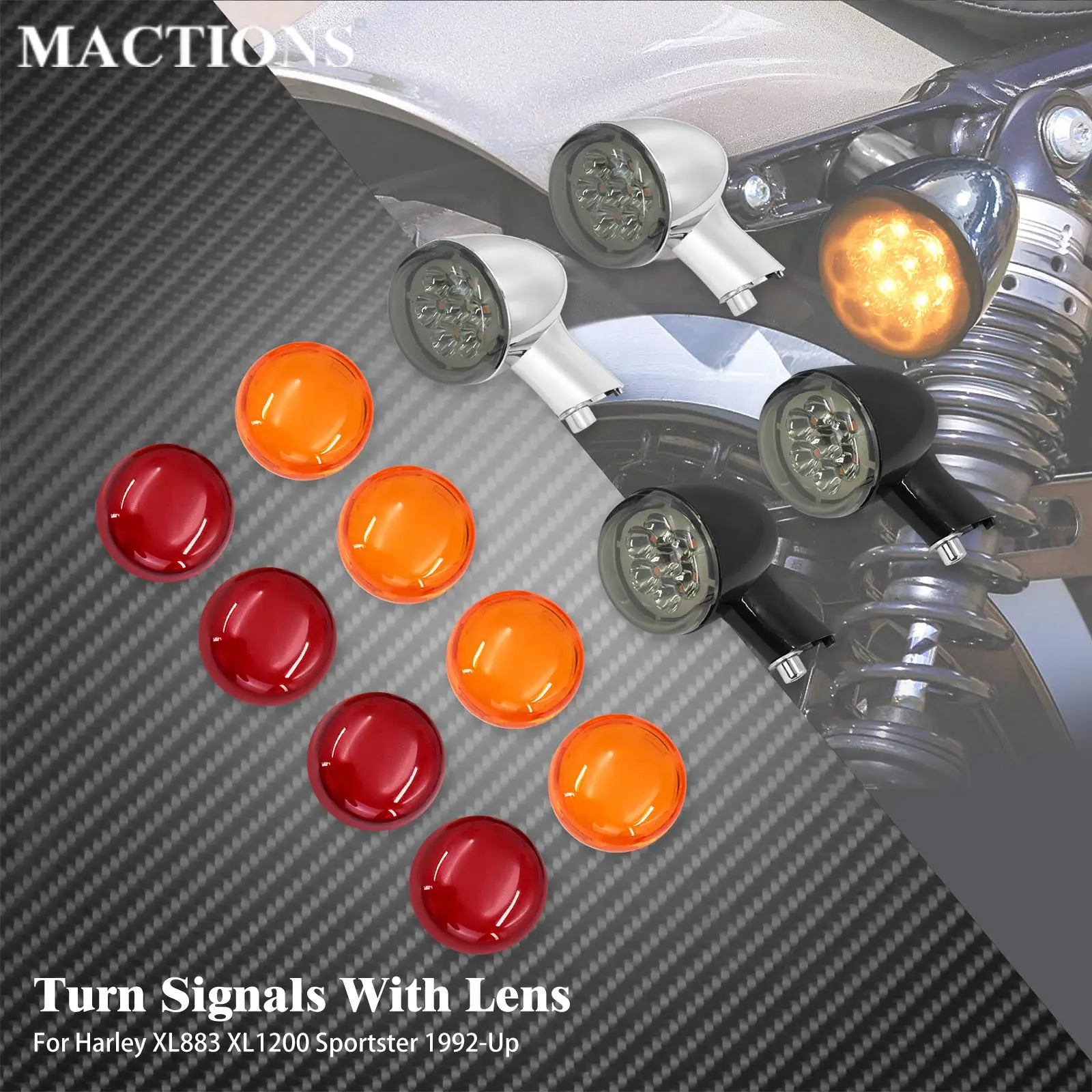 Motorcycle Rear Turn Signals LED Lights For Harley Sportster XL 883 1200 Nightster 92-2023 Turn Indicators Lamp With Lens Cover
Motorcycle Rear Turn Signals LED Lights For Harley Sportster XL 883 1200 Nightster 92-2023 Turn Indicators Lamp With Lens Cover