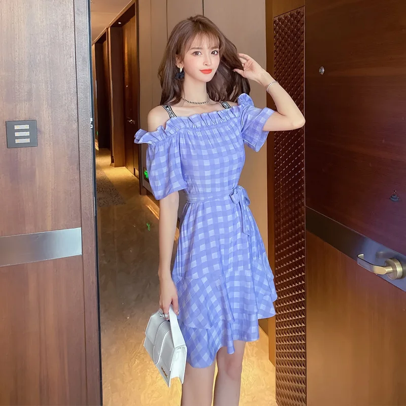 Purple Lace Ruffles Plaid Strap Dress Summer Women Elegant Short Sleeve Bowknot Bandage Cottagecore Dresses Sweet Fariy Dress
Purple Lace Ruffles Plaid Strap Dress Summer Women Elegant Short Sleeve Bowknot Bandage Cottagecore Dresses Sweet Fariy Dress