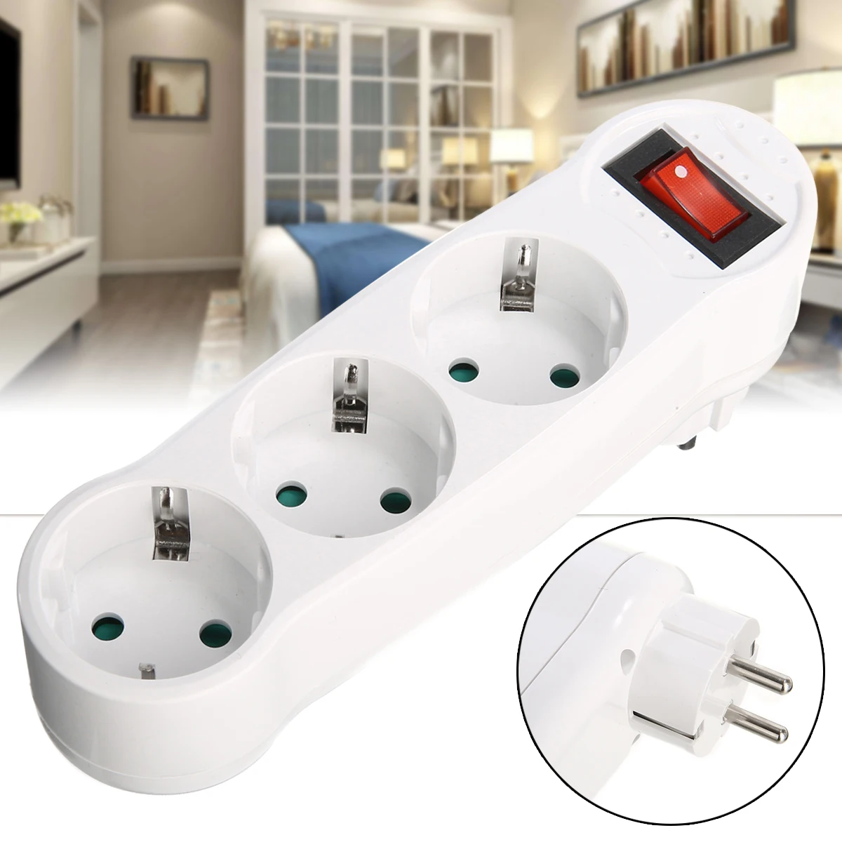 1pc New Triple Plug Multiple Plug Power Distribution Box Three-way Plug Adapter 250V 16A
1pc New Triple Plug Multiple Plug Power Distribution Box Three-way Plug Adapter 250V 16A