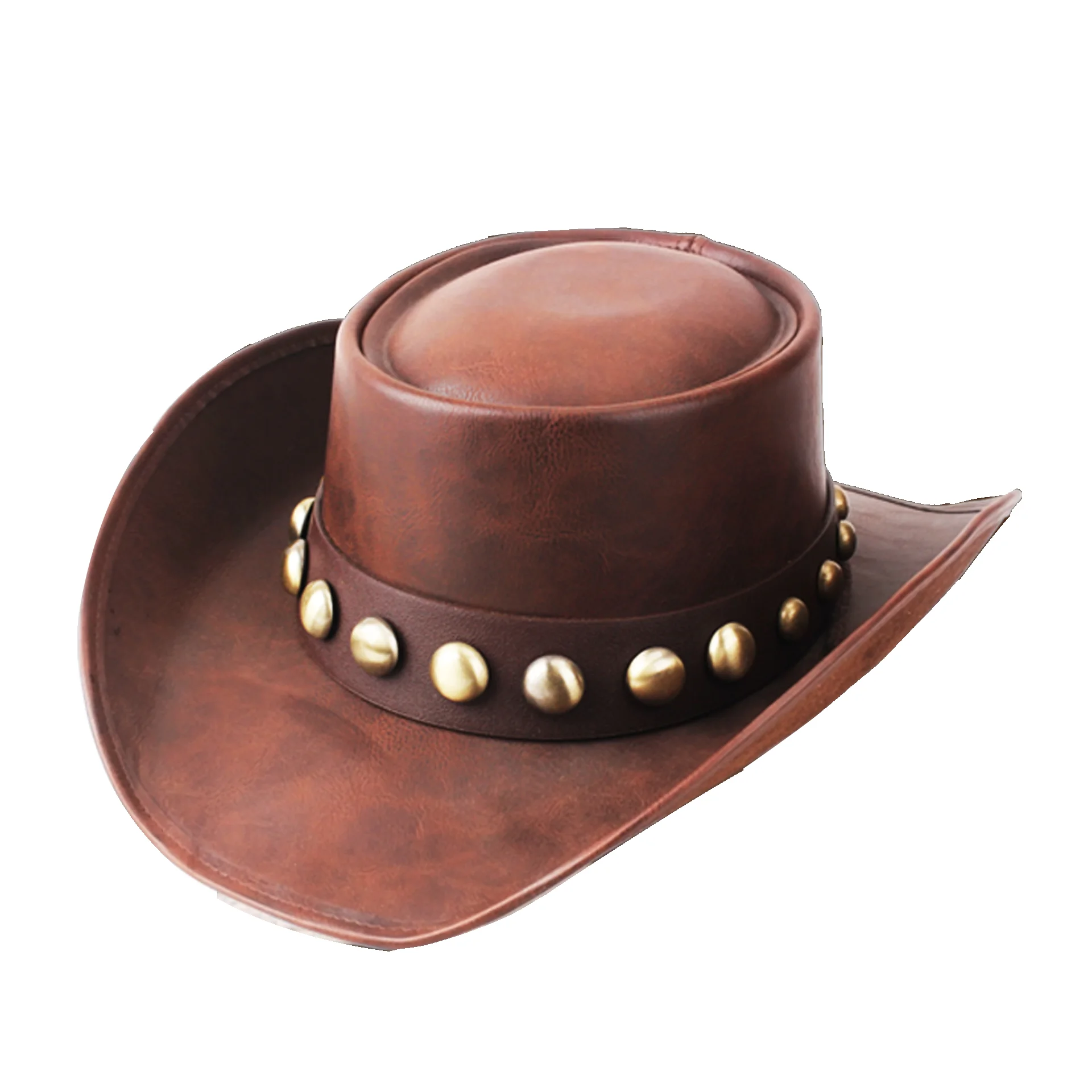 PU leather Western style cowboy hat Men's gentleman godfather hat Unisex Panama cowboy hat Jazz hat
PU leather Western style cowboy hat Men's gentleman godfather hat Unisex Panama cowboy hat Jazz hat