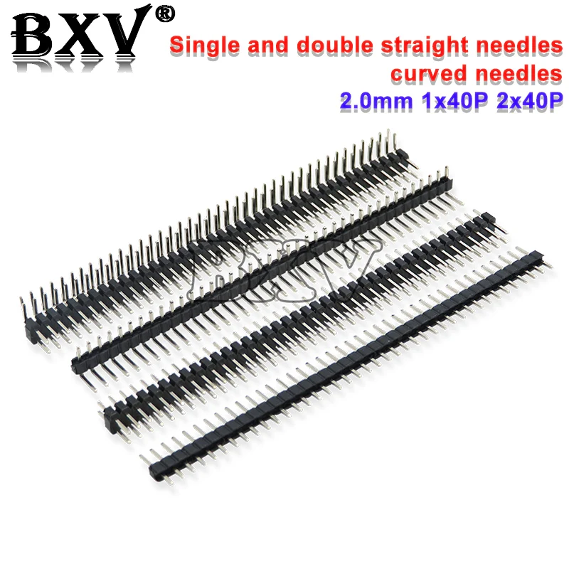10PCS/LOT 40 Pin 1x40 2x40 Single Double Row Male 2.0 Breakable Pin Header Connector Strip For Arduino Black 2.0MM 90 Degrees
10PCS/LOT 40 Pin 1x40 2x40 Single Double Row Male 2.0 Breakable Pin Header Connector Strip For Arduino Black 2.0MM 90 Degrees