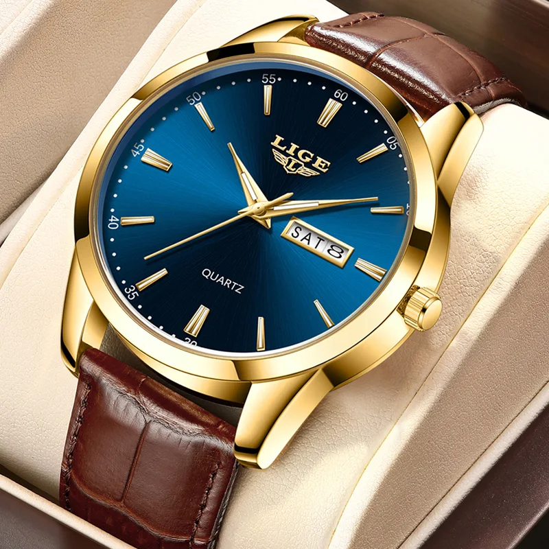 LIGE Quartz Mens Watches Fashion Business Leather Watch for Men Waterproof Luminous Wristwatch Casual Watch Men Reloj Hombre+Box
LIGE Quartz Mens Watches Fashion Business Leather Watch for Men Waterproof Luminous Wristwatch Casual Watch Men Reloj Hombre+Box