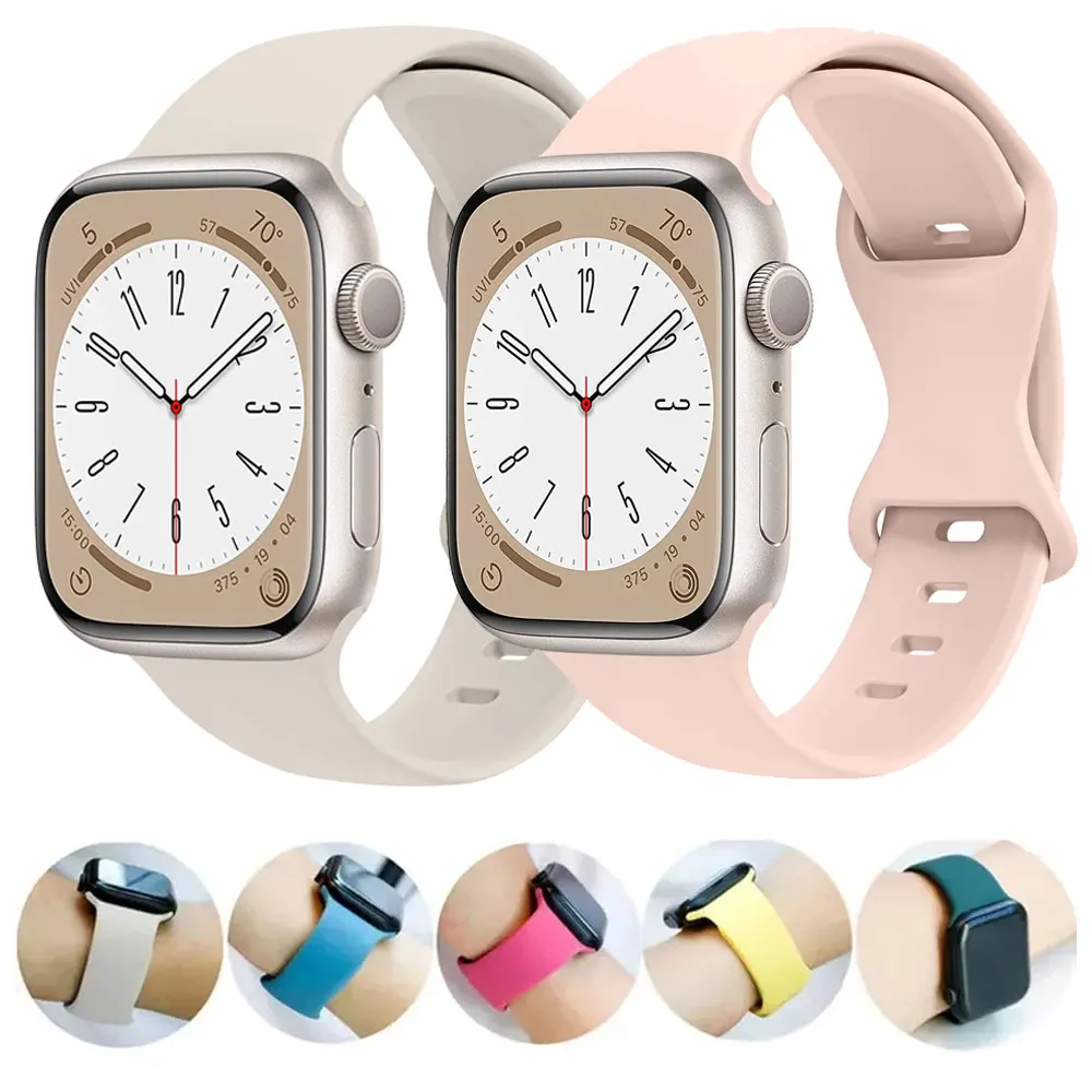 Ремешок силиконовый для Apple Watch band 40 мм 44 мм 49 мм 45 мм 41 мм 42 мм 38 мм, резиновый браслет для iWatch series 9 8 7 6 5 4 3 SE ultra 2
Ремешок силиконовый для Apple Watch band 40 мм 44 мм 49 мм 45 мм 41 мм 42 мм 38 мм, резиновый браслет для iWatch series 9 8 7 6 5 4 3 SE ultra 2