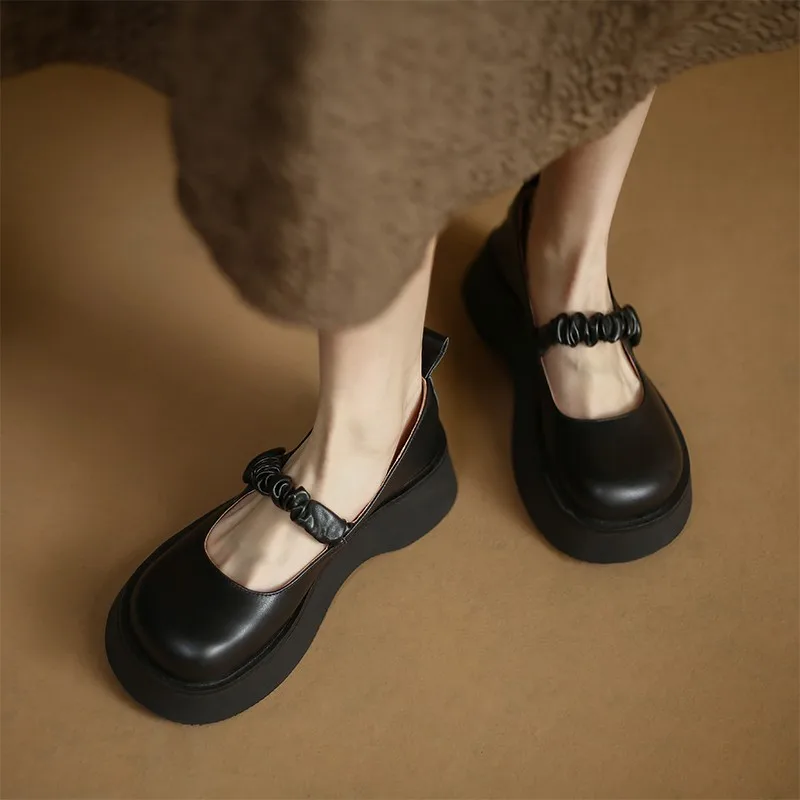 Solid Round Head Lefu Shoes Are Retro Women's 2022 New Spring Autumn Shoes with Muffin Thick Soled Mary Jane Single Shoes For
Solid Round Head Lefu Shoes Are Retro Women's 2022 New Spring Autumn Shoes with Muffin Thick Soled Mary Jane Single Shoes For