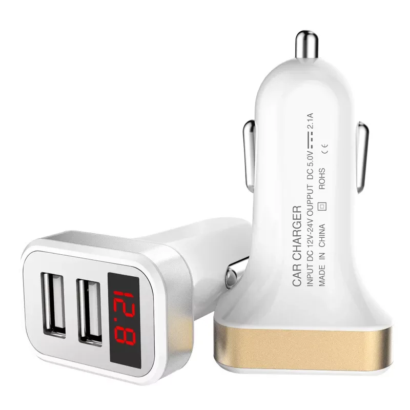 Mobile Phone Car Charger Dual USB Charger Adapter with LED Display Voltage Current Low Voltage Warning Charging for Phone Tablet
Mobile Phone Car Charger Dual USB Charger Adapter with LED Display Voltage Current Low Voltage Warning Charging for Phone Tablet
