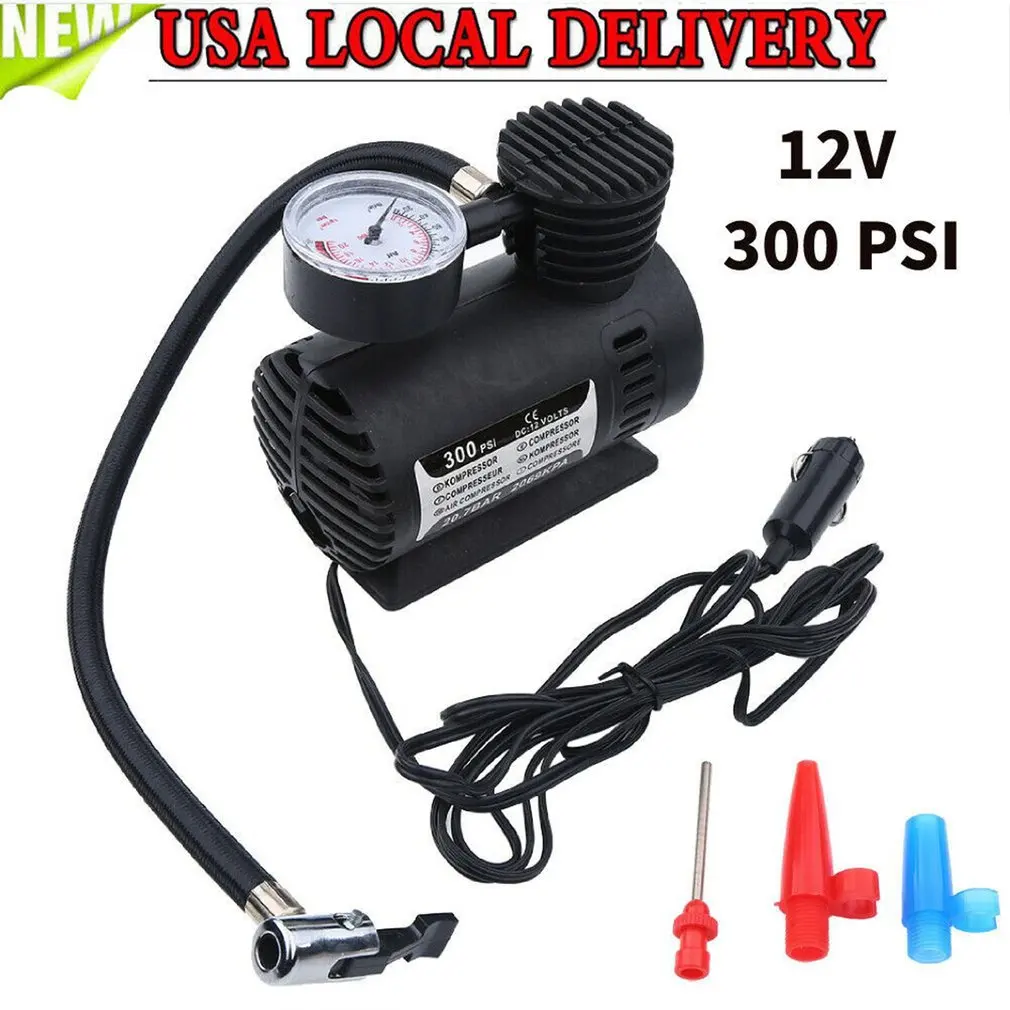 Portable Car Accessories Automotive Durable Vehicle Mini Air Compressor 300 PSI Tire Inflator Pump 12V Car Parts
Portable Car Accessories Automotive Durable Vehicle Mini Air Compressor 300 PSI Tire Inflator Pump 12V Car Parts