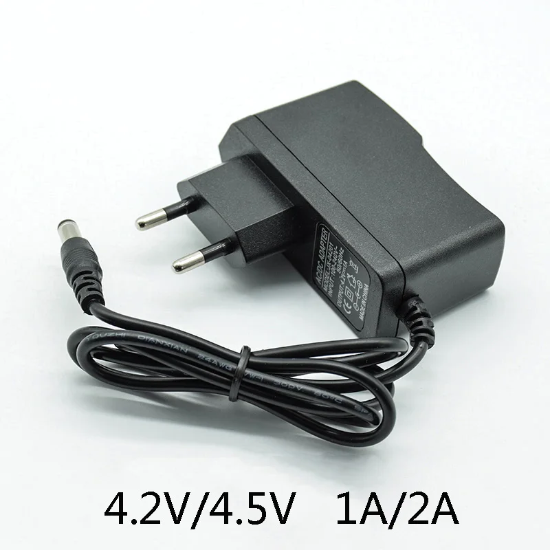 4.5V 1A 100-240V AC Converter Adapter DC 4.2V 1A 4.2V 2A 1000/2000 mA Power Supply Charger EU Plug 5.5mm * 2.5mm(2.1mm) AC to DC
4.5V 1A 100-240V AC Converter Adapter DC 4.2V 1A 4.2V 2A 1000/2000 mA Power Supply Charger EU Plug 5.5mm * 2.5mm(2.1mm) AC to DC