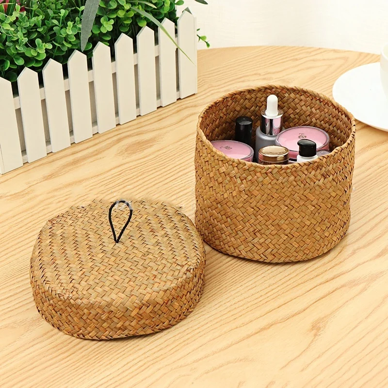 Weaving Snack Storage Box Handmade Storage Baskets Wicker Wardrobe Table Round Gift Box Wicker Seagrass Flower Pot Home Sundries
Weaving Snack Storage Box Handmade Storage Baskets Wicker Wardrobe Table Round Gift Box Wicker Seagrass Flower Pot Home Sundries