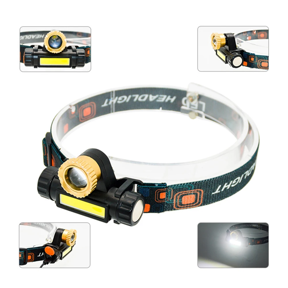 Zoom Waterproof LED Headlamp Super Bright Head Torch Rechargeable COB Headlight USB Charge LED+COB Compact Camping Head Lamp
Zoom Waterproof LED Headlamp Super Bright Head Torch Rechargeable COB Headlight USB Charge LED+COB Compact Camping Head Lamp