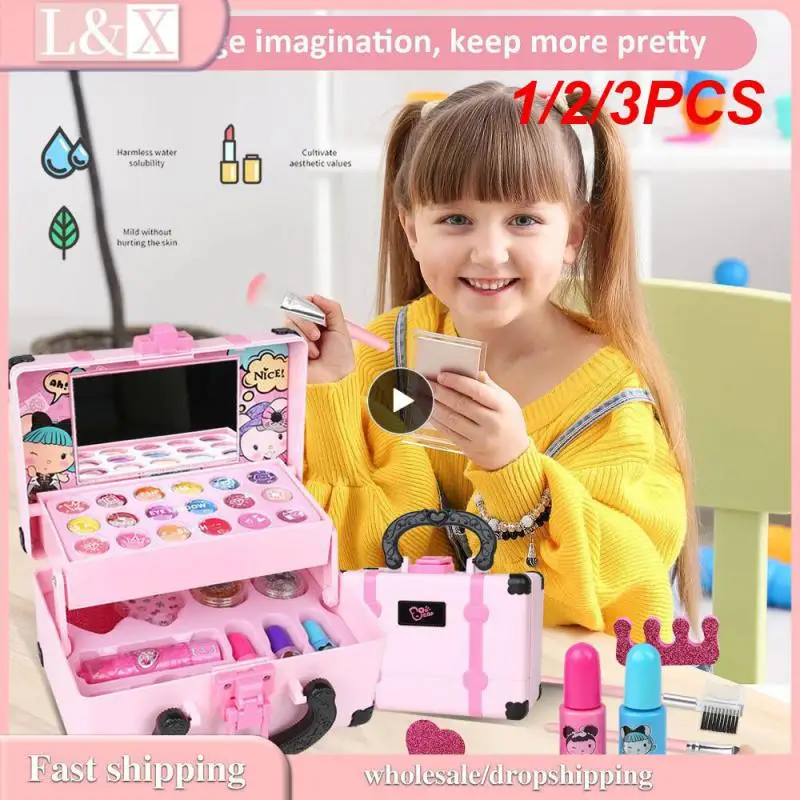 1/2/3PCS Kids Makeup Set Real Girl Makeup Kit With Portable Box Washable Kids Makeup Kit Eye Shadows Brush Lipstick Nail Polish
1/2/3PCS Kids Makeup Set Real Girl Makeup Kit With Portable Box Washable Kids Makeup Kit Eye Shadows Brush Lipstick Nail Polish