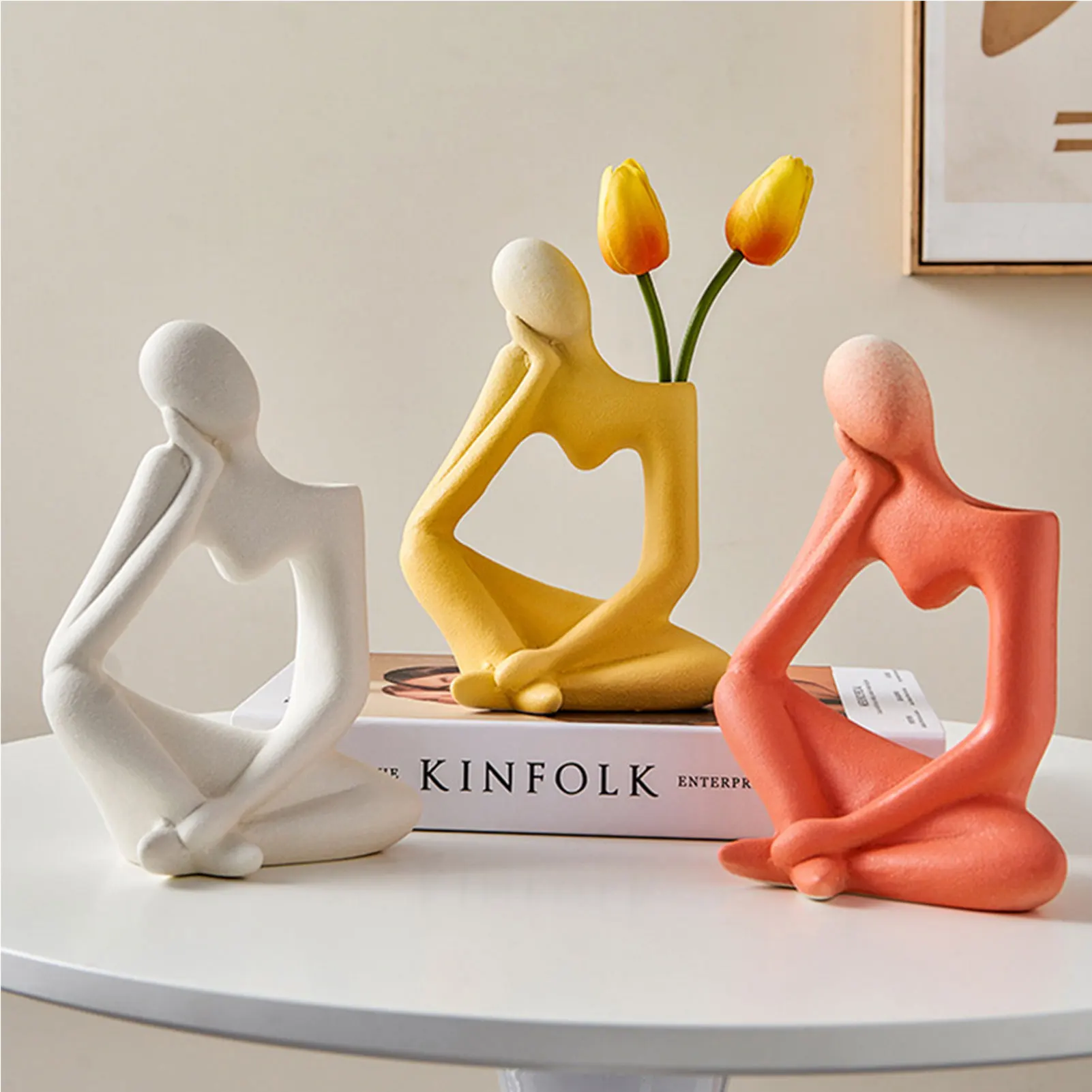 Nordic Thinker Vase Figurines Art Decor Thinker Statues Sandstone Resin Thinker Statue Ornaments Abstract Style Sculptures
Nordic Thinker Vase Figurines Art Decor Thinker Statues Sandstone Resin Thinker Statue Ornaments Abstract Style Sculptures