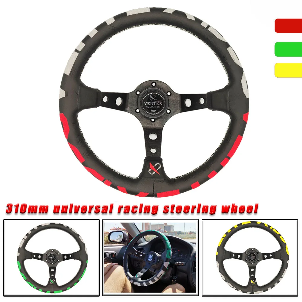 Universal 310mm Genuine Leather Embroidery Drift Sport Steering Wheels High quality Racing Steering Wheels
Universal 310mm Genuine Leather Embroidery Drift Sport Steering Wheels High quality Racing Steering Wheels
